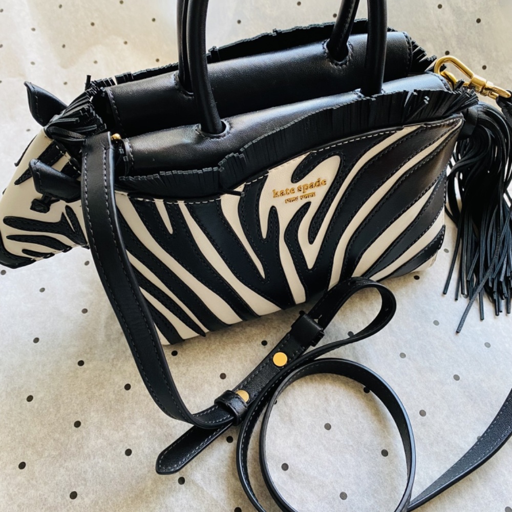 <Kate Spade> Ziggy Metallic 3d Zebra Satchel - Picture 3 of 10